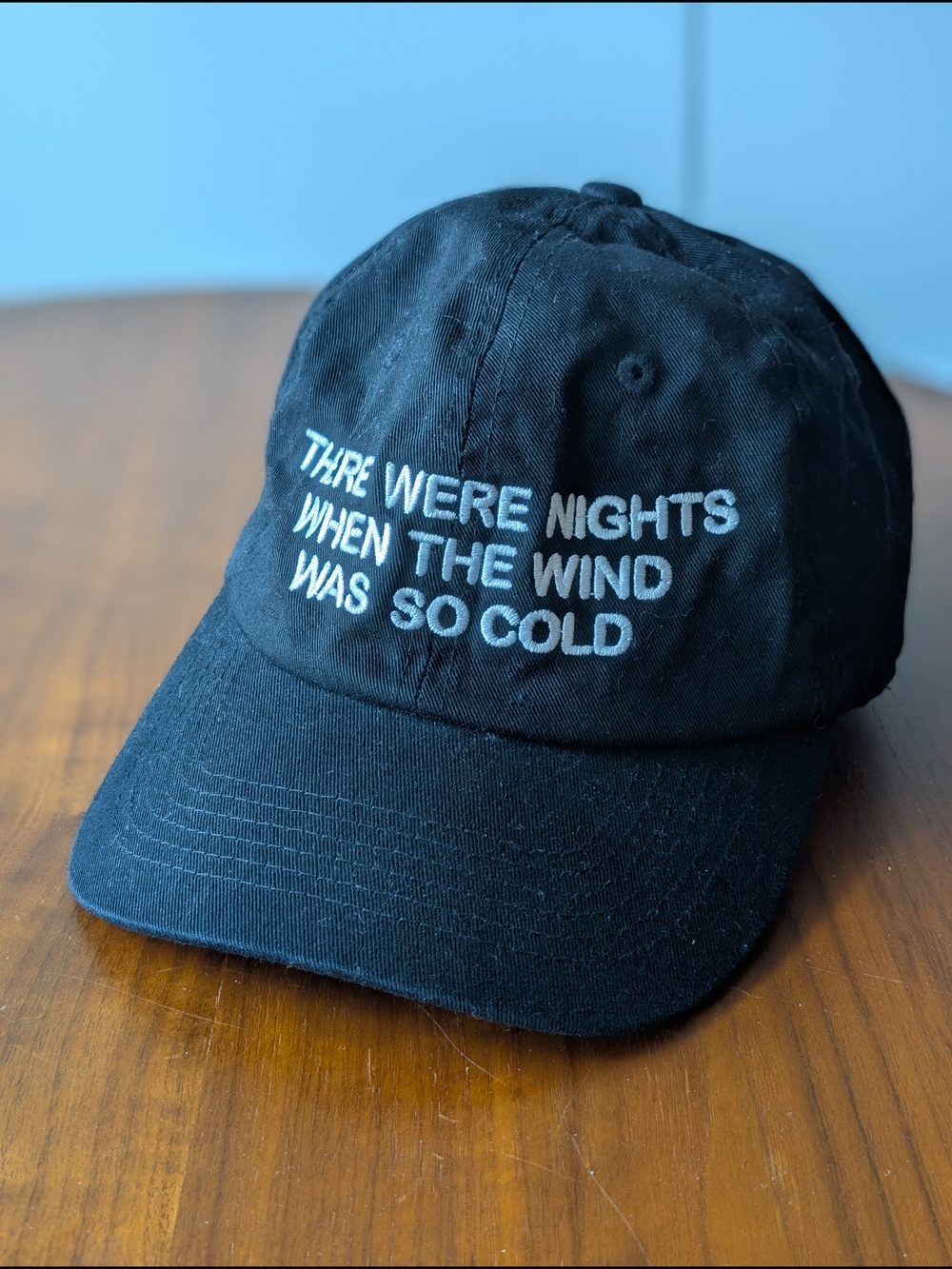 Embroidered BB Cap - "There Were Nights When The Wind Was So Cold" Celine Dion